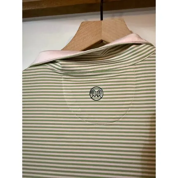 Renwick RNWK Striped 1/4 Zip - Fairway White size xs - Picture 8 of 9